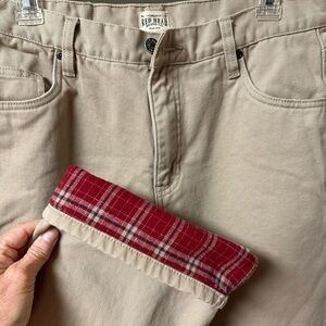 Men’s ReadHead khaki denim flannel lined pants